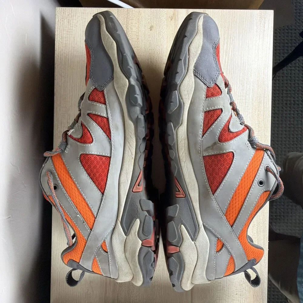 Merrell Moab Edge Mens Hiking Shoes 11.5 Grey Red